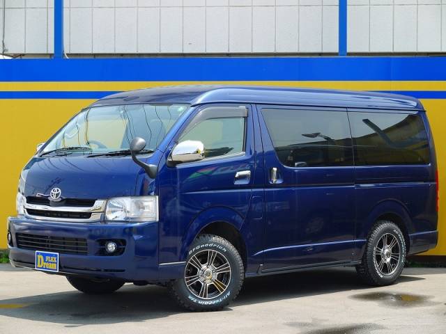 中古車ハイエースバンのワイド4WD 超希少なブルーメタリック!!