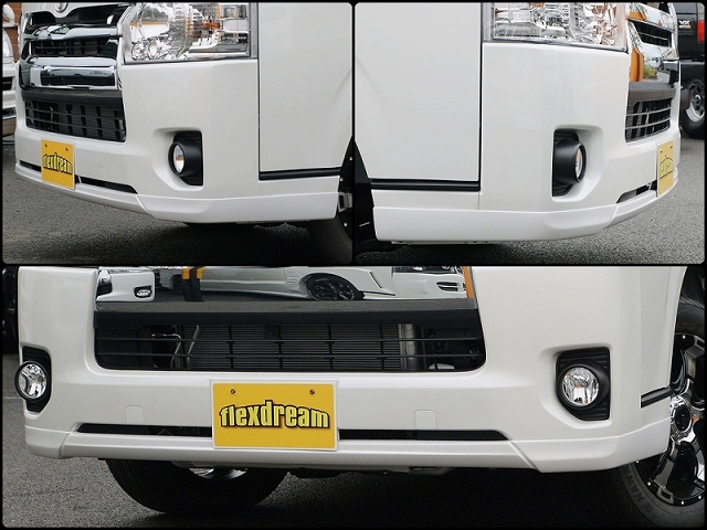 ハイエース ４１５コブラショートリップスポイラー ローダウンの車でも安心ですね♪｜ハイエース好きなんだもん ハイエース専門店BLOG｜flexdream  blog