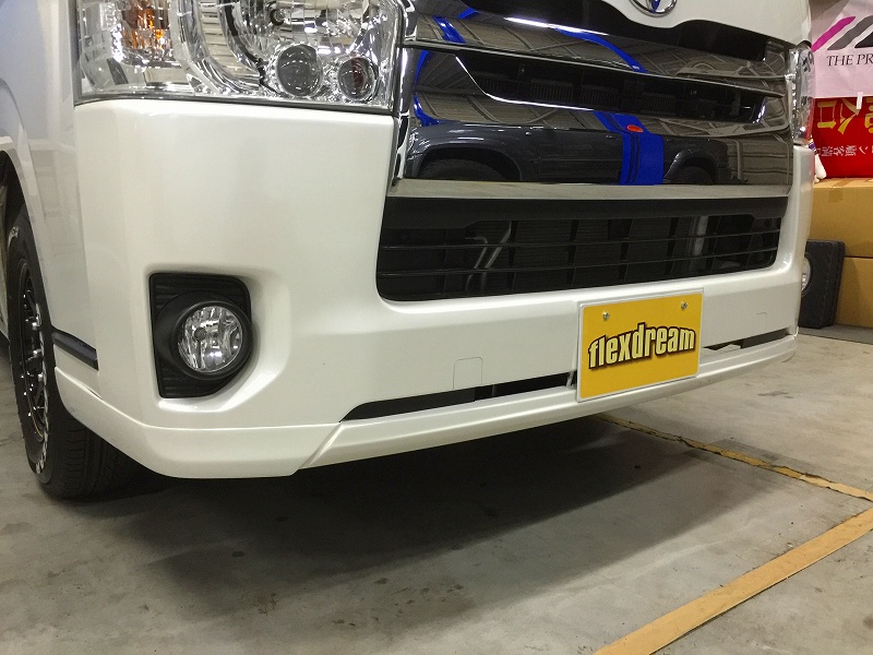 新入庫のワゴンGL 4WDに415コブラ：ショートリップスポイラー×フリッパー！｜ハイエース専門店のライトキャンピングカー｜flexdream blog