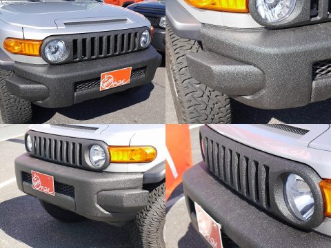 FJクルーザー コンビニエンスPKG 2インチUP フロントバンパー グリル LINE-X塗装 FJクルーザー コンビニエンスPKG 2インチUP フロントバンパー グリル LINE-X塗装