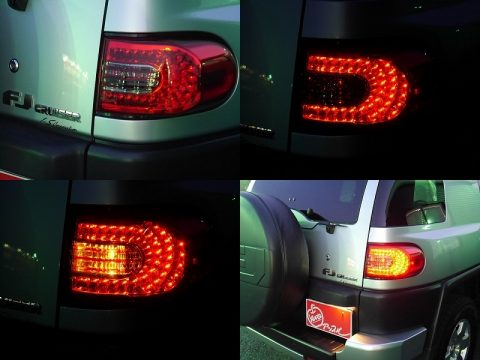 FJクルーザー チタニウムメタリック LEDスモークテール クリアウィンカーレンズインナーブラック LINE-X塗装 FJクルーザー チタニウムメタリック LEDスモークテール クリアウィンカーレンズインナーブラック LINE-X塗装