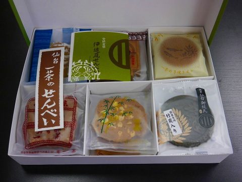 一茶のせんべい　仙台銘菓　せんべい　日本