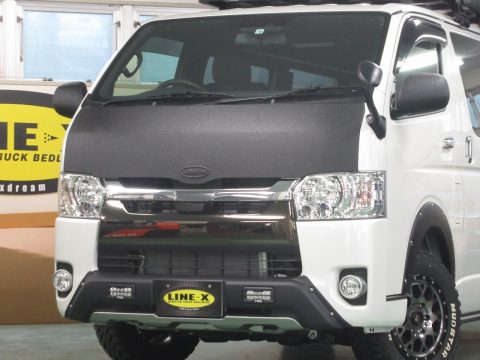 hiace TRDスポイラー LINE-X施工 tssp