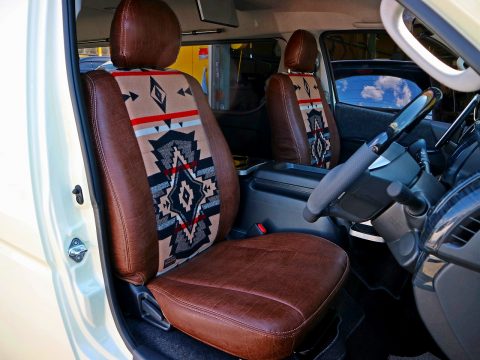 ハイエース 車中泊 ブラウン ペンドルトン シートカバー ハイエース 車中泊 ブラウン ペンドルトン シートカバー