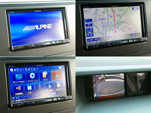ＡＬＰＩＮＥ７型地デジナビ　ＶＩＥ-Ｘ０８ＶＳ　Ｂｌｕｅｔｏｏｔｈ接続可能　サイドカメラ連動　バックカメラ別モニター