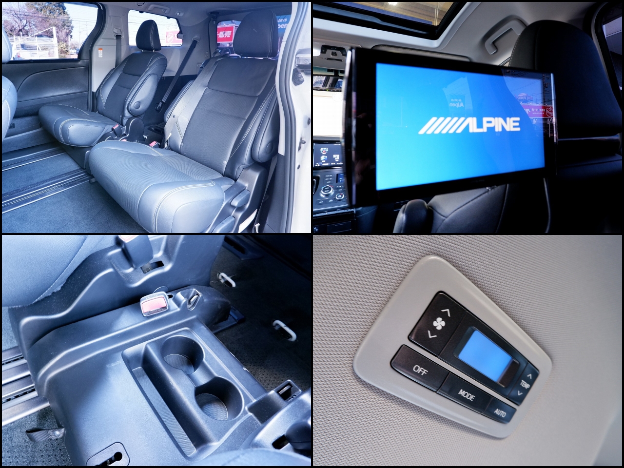 ２０１５年モデル　新車並行　シエナ　ＳＥ　プリファードＰＫＧ　２オーナー　買取直販　自社輸入　ＡＬＰＩＮＥ９インチ地デジナビ　ＡＬＰＩＮＥリアモニター　ＥＴＣ　両側電動スライドドア　電動リアゲート　スマートキー　サンルーフ(チルト＆スライド)　ＳＥ専用インナーブラックヘッドライト　ＳＥ専用クリアテール　ＷＯＲＫ　Ｅｑｕｉｐ　２２インチアルミ　ＬＥＸＡＮＩ　ＡＴＲ　ＳＰＯＲＴ　２４５／３０ＺＲ２２