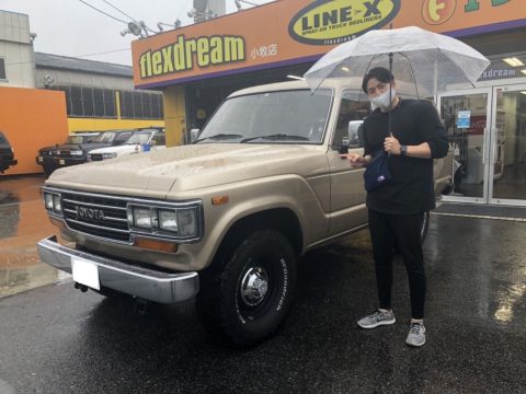 ご納車のお車をご紹介📣 ランクル60 VX 純正ゴールド ナロー ハイルーフ 角目 クラシック コンプリート