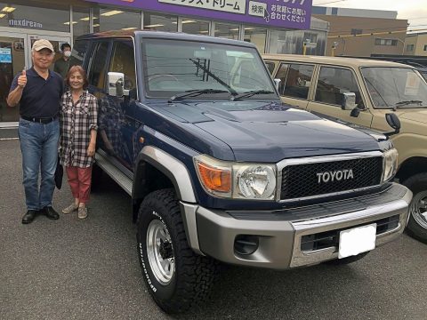 再販のランクル70をご納車！！素敵なカスタムカーです♪