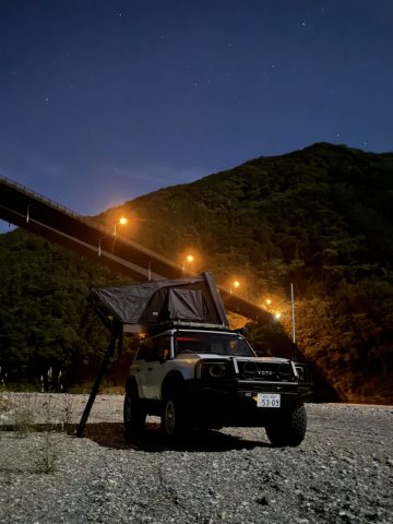 arb-esperance-roof-top-tent-land-cruiser-250-kochi-river-camp ARB エスペランス ルーフトップテント 星空キャンプ